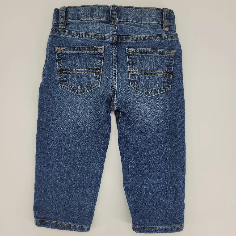 Oshkosh B'gosh Jeans Infant Size 9mo Straight Leg Stretch Denim Adjustable Waist